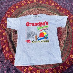 Vintage Grandpa’s Vacation checklist tee